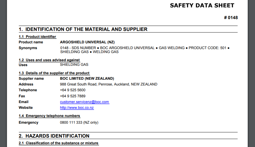 Safety Data Sheet PDF - EsySDS