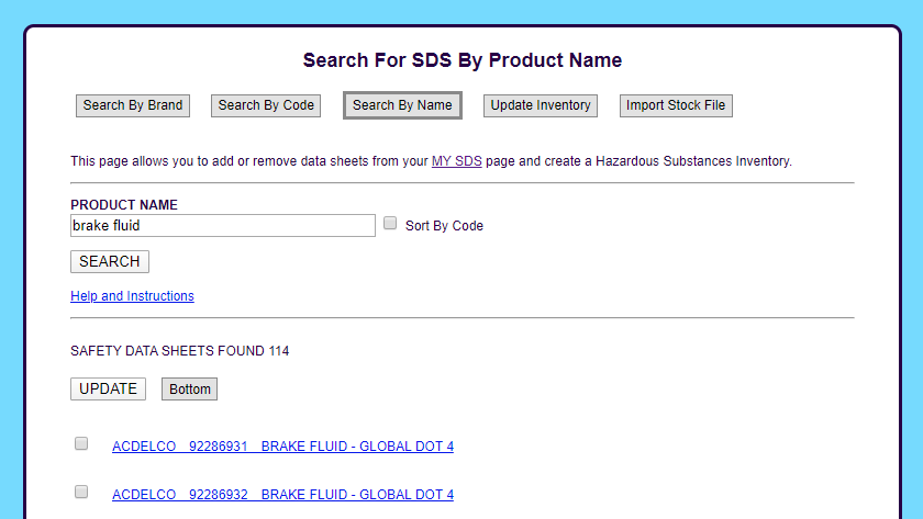 Screenshot search product by name - EsySDS
